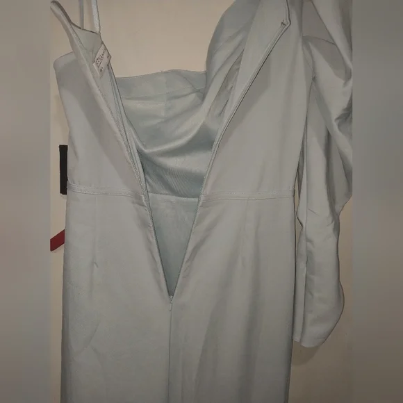 Mac Duggal Light Blue One Shoulder Dress - Picture 13 of 16